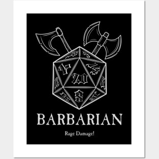 Barbarian Rage Damage Posters and Art